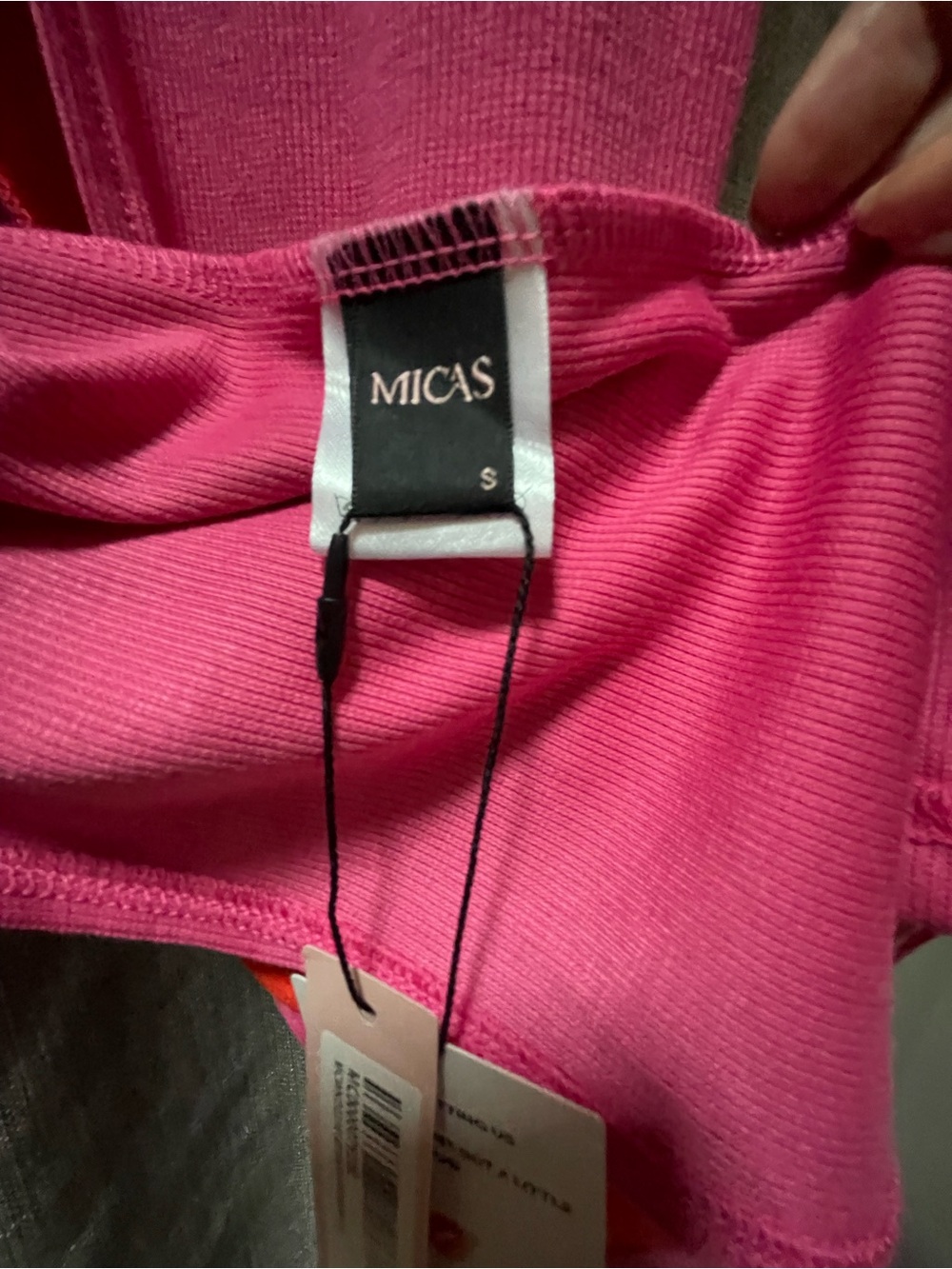 Micas Sleek Pink Maxi Dress with Bold Red Stripe - Picture 7 of 7